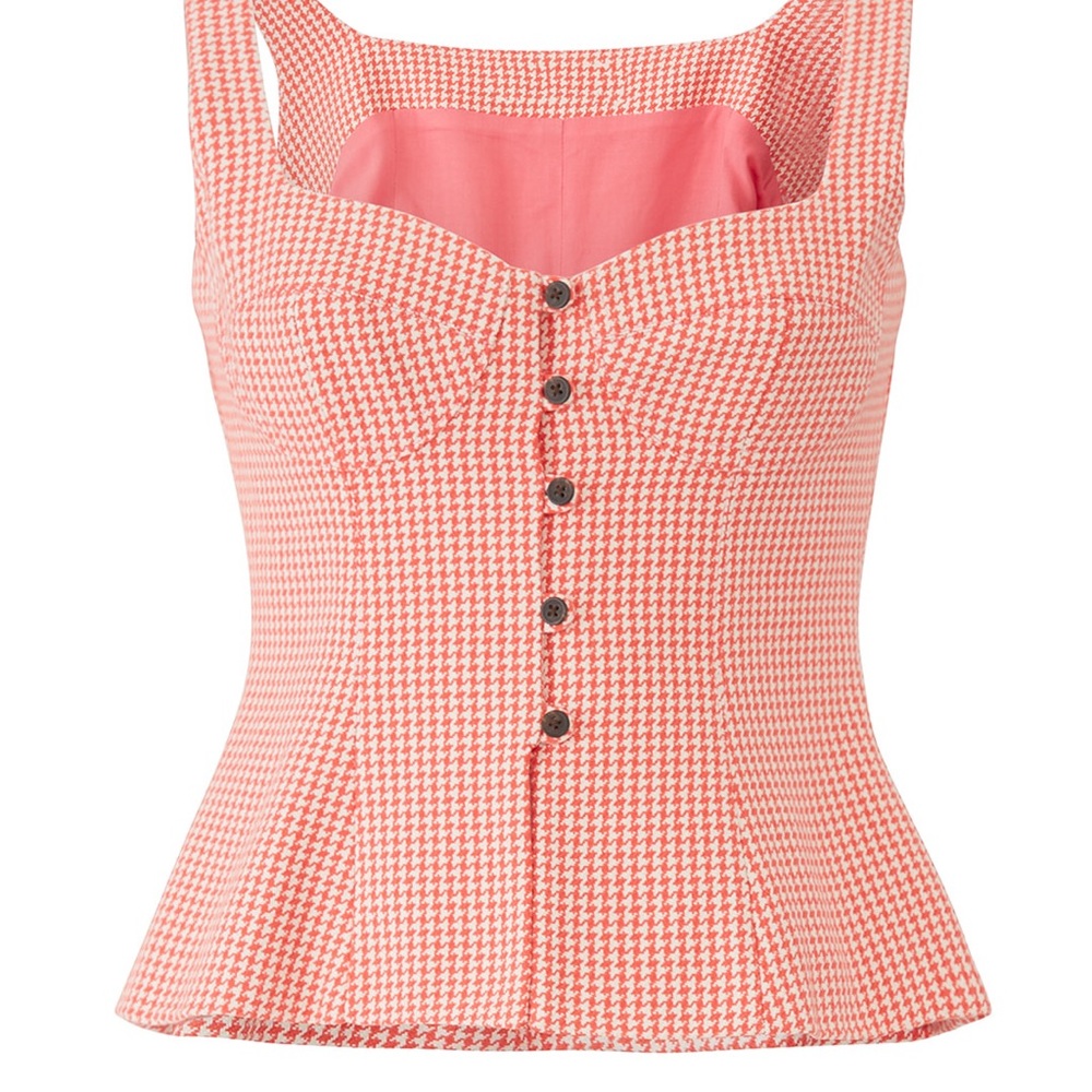 MARA HOFFMAN top detailed with dainty buttons.